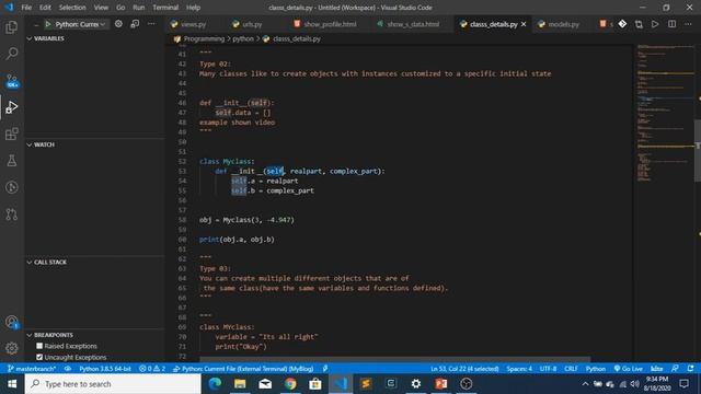 #10 Class and objects details of python in  Bangla
