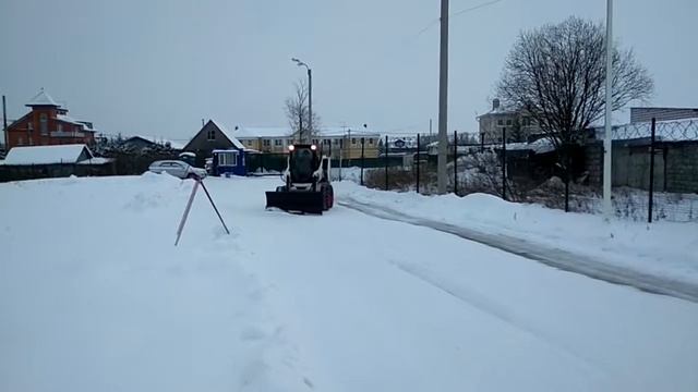 Мини погрузчик Lonking CDM307 + снеговой отвал смотреть онлайн