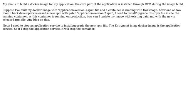DevOps & SysAdmins: Build Docker image with a future view of RPM upgrade смотреть онлайн