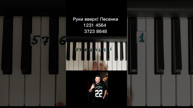 Руки вверх! Песенка на пианино 🎹 Обучение