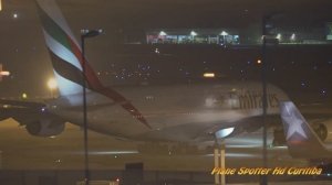 Decolagem na madrugada do maior avião de passageiros do mundo (Airbus A380)- GRU Airport