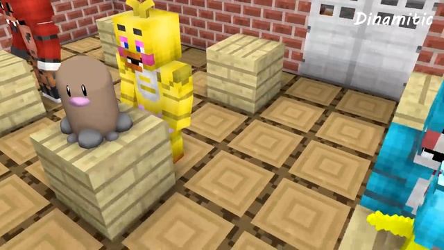 FNAF vs Mobs: Build Battle Create Pokemon Challenge - Monster School смотреть онлайн