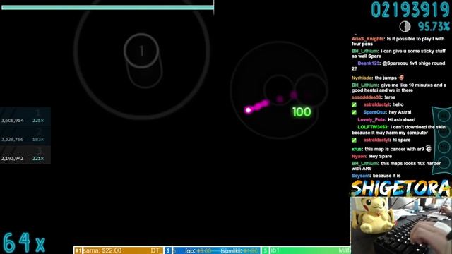 Shigetora | Distorted Lovesong [Rabbit's Jumping Style [AR9]] 8.49* 94.21% | Liveplay w/ Twitch Cha