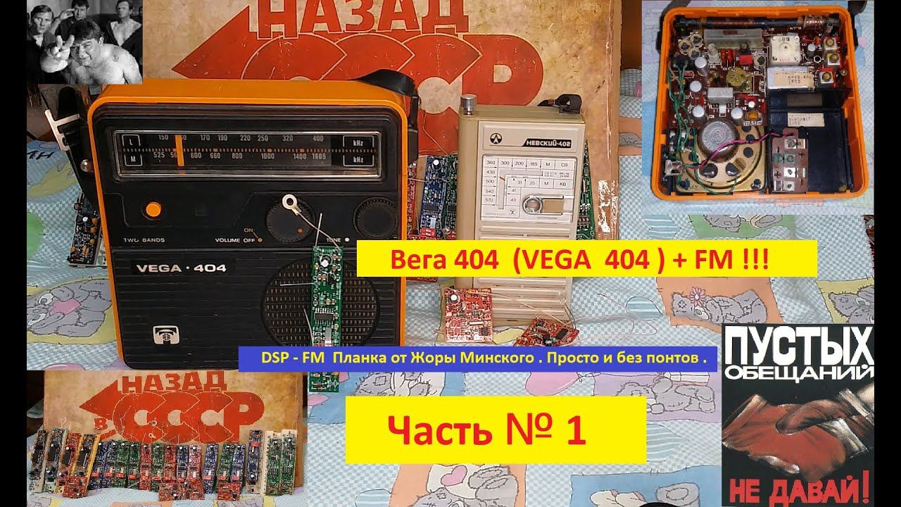 Вега 404 ( VEGA 404 ) + FM . Просто и без понтов . DSP - FM  Планка  от Жоры Минского  . Часть №1.