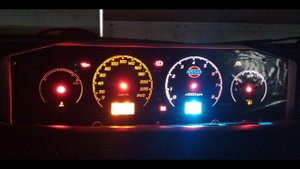 Nissan Primera P12. Пересвет Панель приборов часть 2.