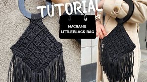 Макраме-сумка «little black bag»