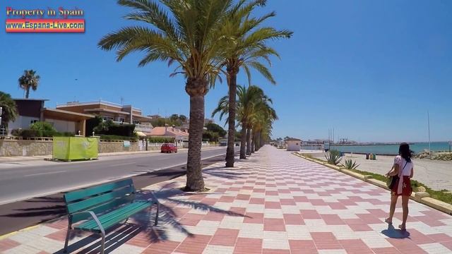 Испания, город курорт Санта Пола, провинция Аликанте, море, пляж Santa Pola, набережная смотреть онлайн