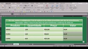 Excel no 12 - Referências relativas, absolutas e mistas