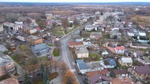 4K Bird's view of Dubno, Rivne Oblast, in Ukraine