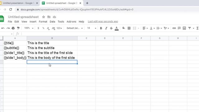 Generate Google Slides from Google Sheets
