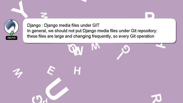 Django : Django media files under GIT смотреть онлайн