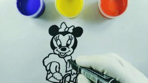 МИННИ МАУС ПОДРУЖКА МИККИ МАУСА! РАСКРАСКА. Coloring Minnie Mouse Girlfriend Mickey Mouse! DISNEY!