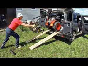 КОСЯКИ мотоблока УГРА с адаптером 4х4. Везу в ремонт(((