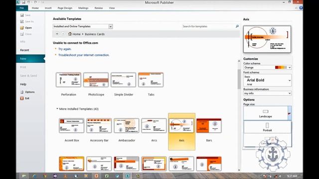 How to create a Business Card in Microsoft Publisher 2010 смотреть онлайн