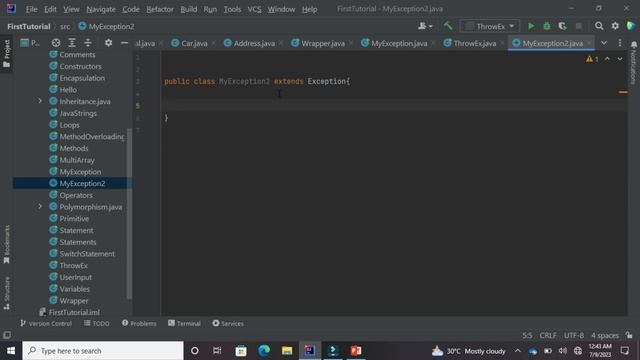 what is User defined exception in Java ?