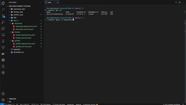 Deploy Python, JavaScript and Golang to Kubernetes