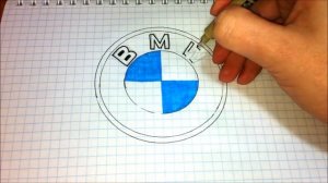 Простые рисунки #441 Как нарисовать логотип БМВ /BMW
