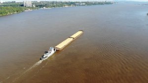 Буксир Степан Серышев (ОТА-800) с баржами МТ-3044/3033