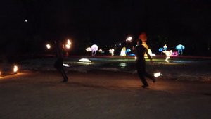 Огненное шоу (фаер-шоу) / Фестиваль волшебных фонарей (Минск, Ботанический сад) 2022 год