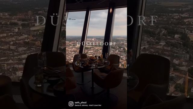 The best views in Düsseldorf are atop the famous Rhein Tower at @qomorestaurantbar6332 @rheinturm1