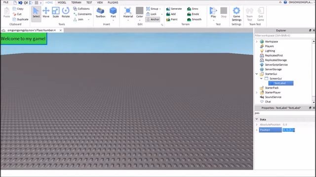 ROBLOX Studio - How to make a message on the screen! смотреть онлайн