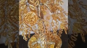 Денежное дерево из бисера , высота 30 см и 37 см
