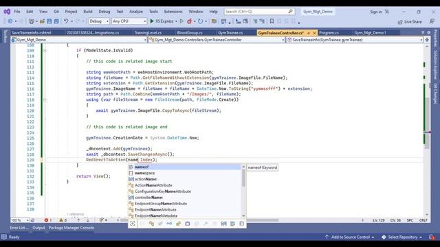 ASP DOT NET CORE MVC | GYM MANAGEMENT WEB APP | Entity Framework Core | MS SQL SERVER | PART 5
