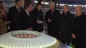 Осмотр хода реконструкции Большой спортивной арены «Лужники»