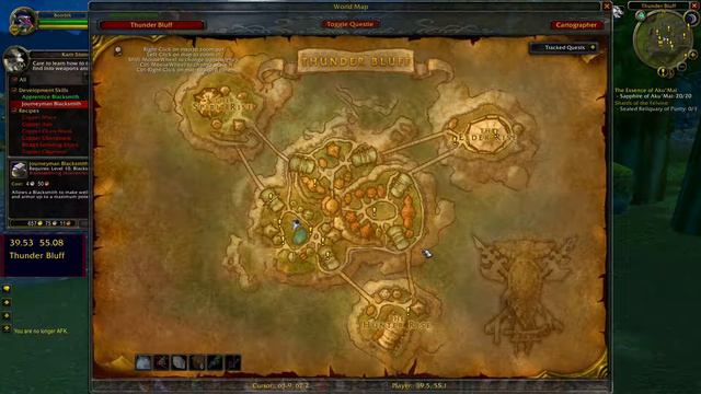 Thunder Bluff Blacksmithing Trainer WoW Classic