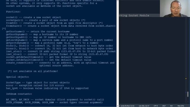 Python Basics Tutorial Socket Module Intro || Networking