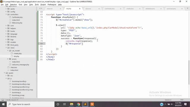 Simple Ajax Codeigniter CRUD application in Hindi - Part 1