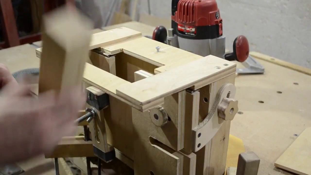 Приспособление для изготовления соединения шип-паз. Демонстрация. смотреть онлайн