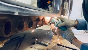 Замена порогов Toyota crown 151 кузов 1997 года