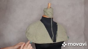 МК кардигана регланом сверху с жаккардом. Ч 1.