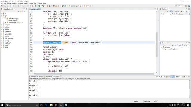 bfs algorithm java impementation with source code смотреть онлайн