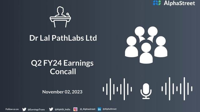 Dr Lal PathLabs Ltd Q2 FY24 Earnings Concall смотреть онлайн