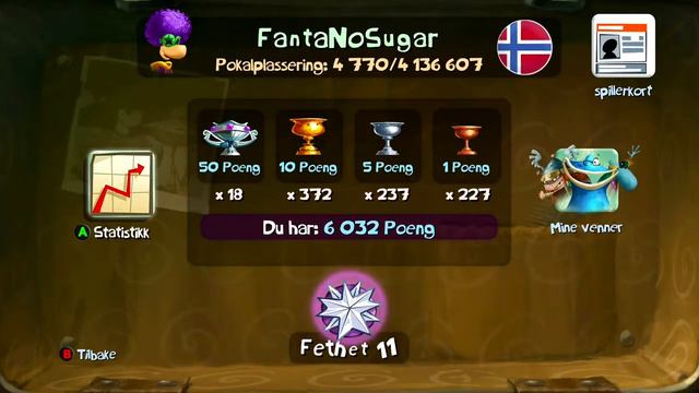 Rayman Legends. Im topp 4000 on the leader board now. My new stats. Im max rank now!! смотреть онлайн