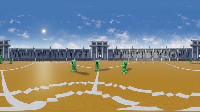 Minecraft 360 || Attack of the creeper || 4K смотреть онлайн