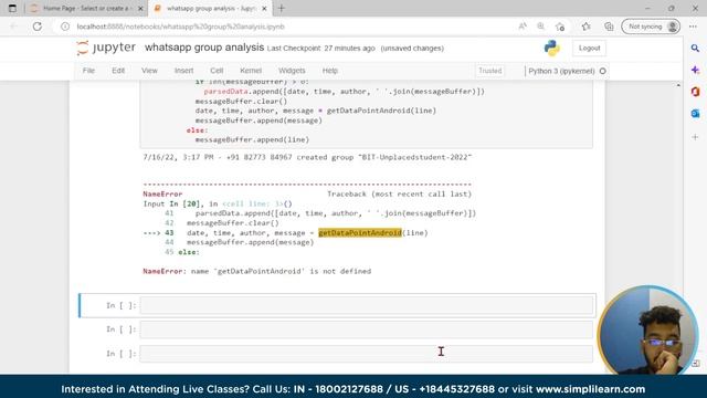 Whatsapp Group Chat Analysis Using Python | Machine Learning Projects 2023 | Simplilearn
