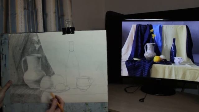 Тональный рисунок натюрморта