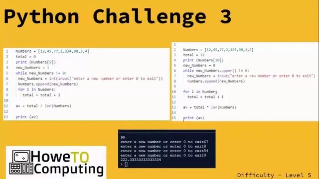 Python challenges level 5 challenge 3