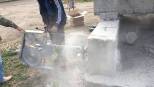 Канатная резка бетона гальваническим канатом Diamond Pauber