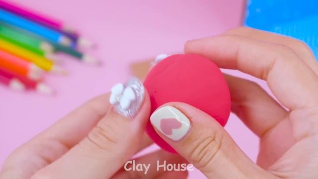 How To Build Cutest Pink Miniature House from Polymer Clay, Cardboard (Easy) ❤️ DIY Miniature House смотреть онлайн