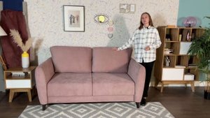 Обзор компактного прямого дивана Фабьен Smart (Pushe), идеально для детских и небольших комнат.