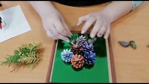 Мастер-класс «Панно из шишек»