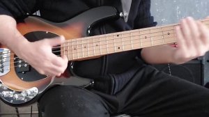 Harley Benton MB-5 SB Deluxe Series with DIY replica of a 70's Music Man Stingray preamp