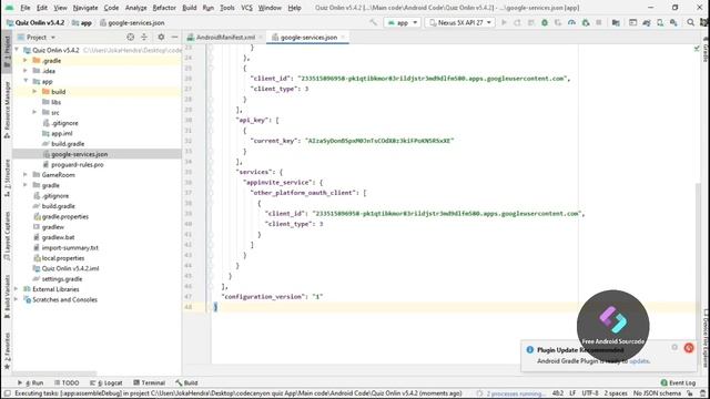 Firebase Project in Android Studio for Quiz App || Free Android Sourcode