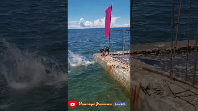 Как выглядит самый большой уровень воды в море за год / Огромный прилив на Настоящих Филиппинах!