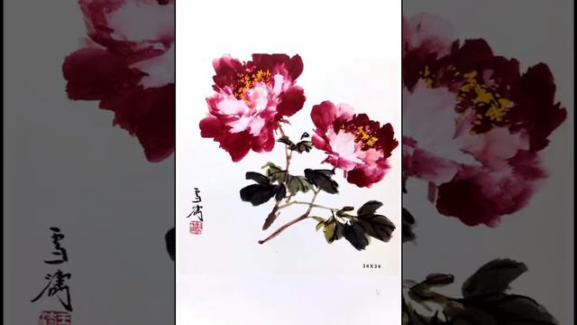 Chinese traditional painting -- peony