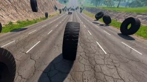Cars vs Big Wheels - BeamNG. drive